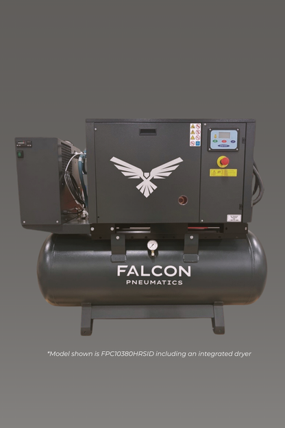 10 HP 80 GALLON  ROTARY SCREW WITH INTEGRATED DRYER - THREE PHASE